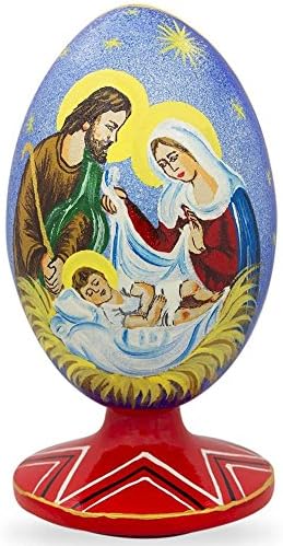 BestPysanky Szűz Mária, szent József pedig a kis Jézus Fa Tojás Betlehemes Figura 4.75 Cm