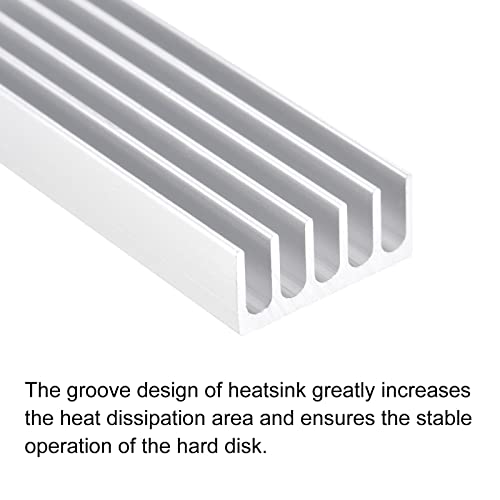 MECCANIXITY 2 Csomag M. 2 SSD Hűtőborda Hűvösebb Ötvözött Alumínium hűtőborda a szerelő Csavarok, Csavarhúzó Készlet,1mm