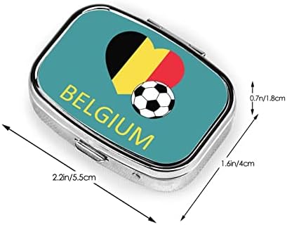 A Szerelem Belgium Foci Tér Mini Tabletta Doboz Utazási Gyógyszer Rekeszek Szervező Hordozható Fém Tabletta Esetében