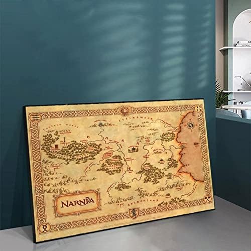 Narnia Térképet Az Oroszlán, A Boszorkány Pedig A Szekrény - Fantasy-lakberendezés a Plakátok Nyomtatása Vászonra Művészeti