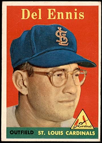 1958 Topps 60 YN Ennis Del St. Louis Cardinals (Baseball Kártya) (Név, Sárga Betűkkel) VG Bíborosok