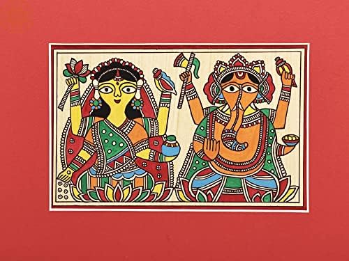 Egzotikus India Kedvező Ganesha Lakshmi Festmény | Falra | Handmade - a Bordon Igazgatóság