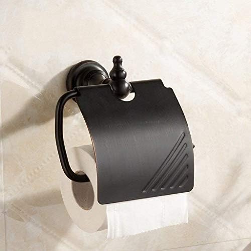 ZUQIEE Fürdőszoba polc, egyszerű papír tartó, fekete, réz, wc papír tartó, kreatív személyiség fedéllel, 16.5 16 8,5 CM Wc-papírt