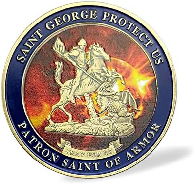 Szent György a Védőszentje Páncél Megvéd Minket a SWAT Rendőrség Kihívás Érme Katonai Művészeti Gyűjtemény
