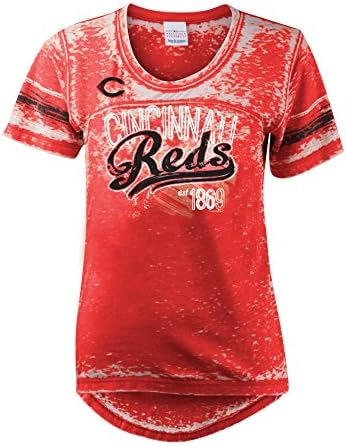 5. & Óceán MLB Cincinnati Reds Burnout Mossa Széles Legénység Nyak Jersey