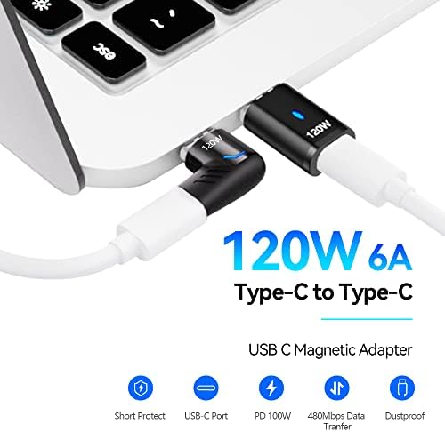 HESKUL 5pins Mágneses USB-C Csatlakozó Tippek Fej (3 Csomag) Kompatibilis a Legtöbb C Típusú Telefon Kábel Adapter Pad Tablet