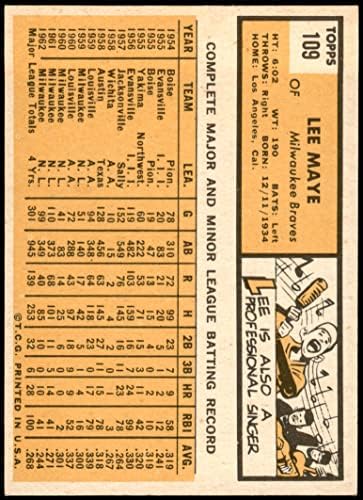 1963 Topps 109 Lee jó, biztos vagyok benne Milwaukee Bátrabbak (Baseball Kártya) NM/MT Bátrabbak