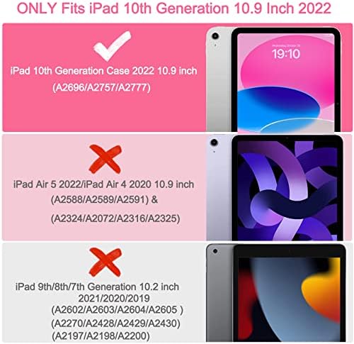 Rantice iPad 10 Generáció Esetben 2022, az iPad Esetében 10 Generáció a képernyővédő fólia, 10 Gen iPad Esetében tolltartó