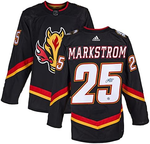 Jacob Markstrom Aláírt Calgary Flames Fordított Retro Adidas Jersey - Dedikált NHL-Mezek