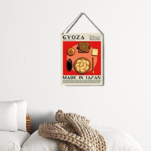 Vicces Konyhai Tábla Dekoráció Gyoza Fa Alá Emléktábla Falra Japán Étel, Nyomtatás Grafika 8X10 Modern Otthon Konyha Dekoráció