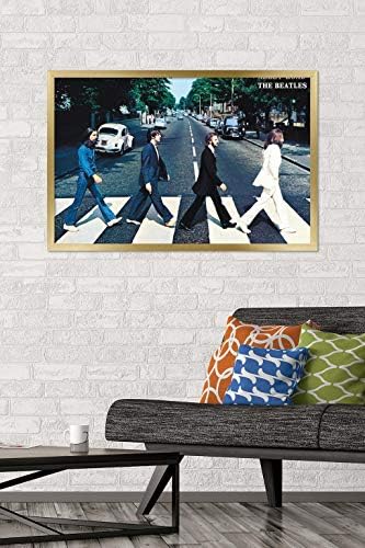 Tendenciák a Nemzetközi Beatles-Abbey Road Fali Poszter, 22.375 x 34, Ezüst Keretes Változat