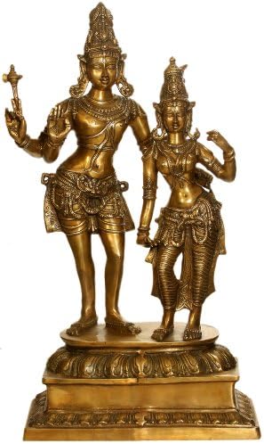 Shiva a Parvati - Bronz Szobor