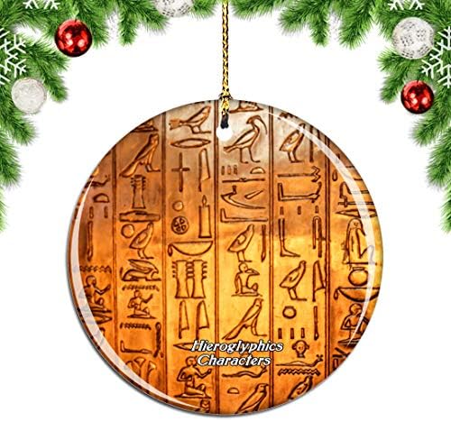 Weekino Egyiptomi Hieroglifák Karakter Karácsony, Karácsonyfa Dísz, Dekoráció Lógó Medál Dekoráció Város Utazási Szuvenír