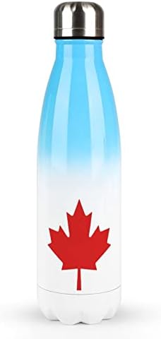 Kanadai Zászló Juhar 17oz Sport, Víz, Üveg, Rozsdamentes Acél Vákuum Szigetelt Cola Forma Újrafelhasználható Sport Lombikba