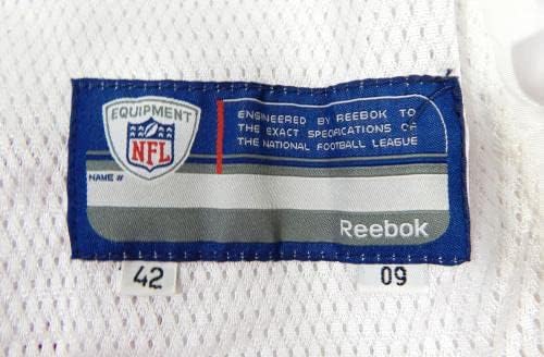2009-ben a San Francisco 49ers Colin Jones 43 Játék Kiadott Fehér Jersey 42 DP26453 - Aláíratlan NFL Játék Használt Mezek