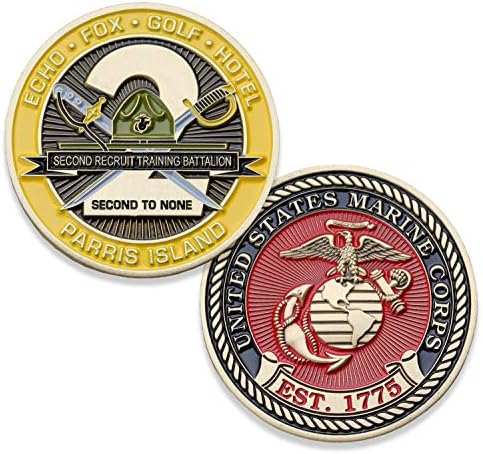 USMC Második Újonc Képzés Zászlóalj Kihívás Érme - 2 MILLIÁRD Parris-Szigeten - Tengerészgyalogos Kiképző Katonai Érmék -