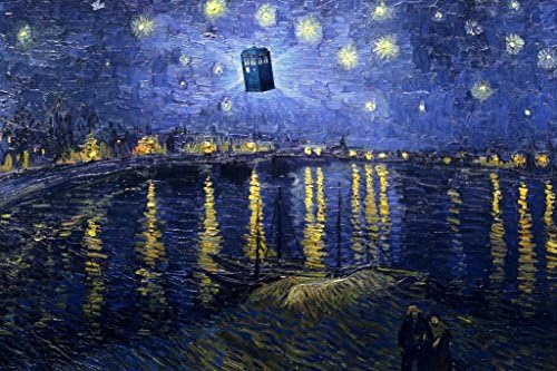 Vicces Csillagos Éjszaka Van Gogh Repülő Rendőrség Doboz Poszter Csillagos Éjszaka Vége Rhone-Paródia, Humor a Hűvös Fali