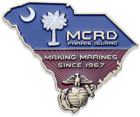 USMC Parris-Szigeten Kihívás Érme - MCRD tengerészgyalogsága Katonai Érme - Kihívás Érme által Tervezett Tengerészgyalogosok