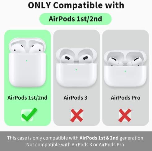 Linsaner AirPods burkolata, Puha Szilikon Védő Fedelet, a Kulcstartó, a Nők, Férfiak Kompatibilis Apple AirPods 2. 1. Generáció
