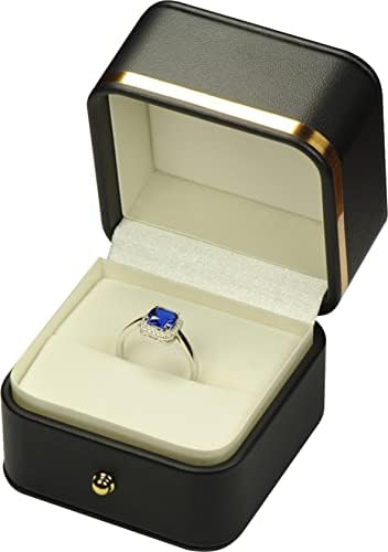 Gyűrűs Dobozt Esküvői Javaslat Eljegyzési a Férfiak a Nők Luxus Soft Touch Premium Fekete PU Bőr Gyűrű, Ékszerek, Ajándék