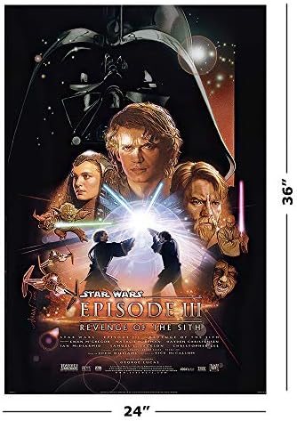 POSZTER STOP ONLINE Star Wars Episode i, II & III - Film Poszter/Nyomtatás Beállítása (3 Egyén Teljes Méretű Plakátok) (Méret