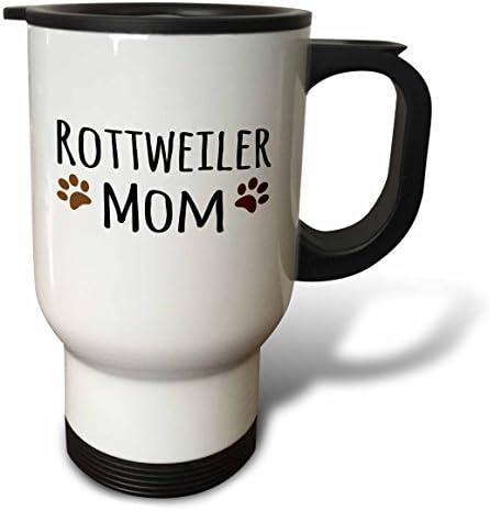 3dRose Rottweiler Kutya Anya Kutyus által Fajta Barna Sáros lábnyomokat Kutyus Szerető Kisállat Tulajdonosa szeret a Mama