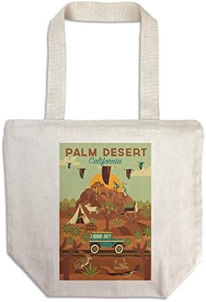 Lámpás Nyomja Meg A Palm Desert, Kalifornia, Geometriai Nemzeti Park Sorozat ( Pamut Vászon Újrafelhasználható Táska)