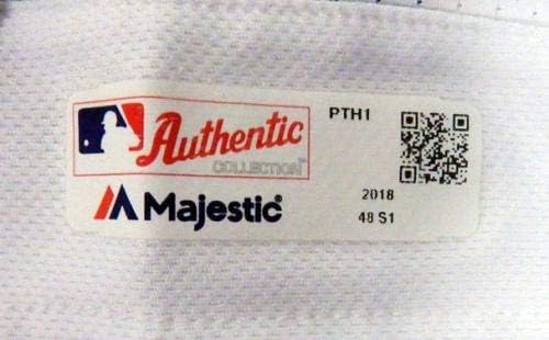 2018 Pittsburgh Pirates Brett McKinney Játék Kiadott Fehér Jersey PITT33681 - Játék Használt MLB Mezek