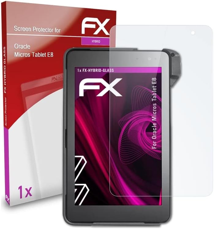atFoliX Műanyag Üveg Védőfólia Kompatibilis Oracle Micros Tabletta E8 Üveg Protector, 9H Hibrid-Üveg FX Üveg kijelző Védő