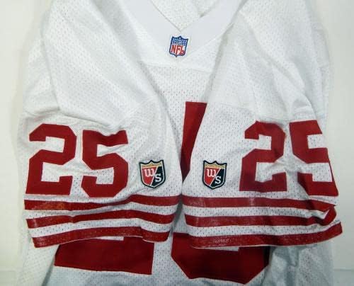 1995-ben a San Francisco 49ers Eric Davis 25 Játék Kiadott Fehér Jersey 44 DP30176 - Aláíratlan NFL Játék Használt Mezek