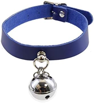 Pawstar Sötét Kék Felső Gabona Bőr Bell Gallér Kézzel Készített USA - Plus Size