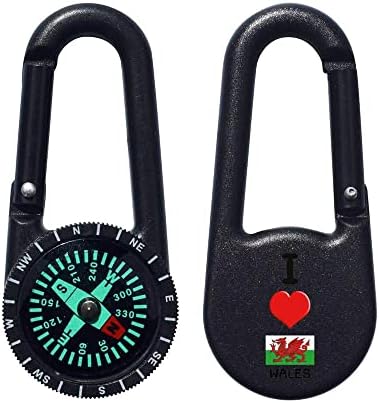 Azeeda 'Szeretem a Walesi Iránytű Kulcstartó (KC00022380)